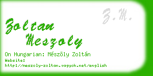 zoltan meszoly business card